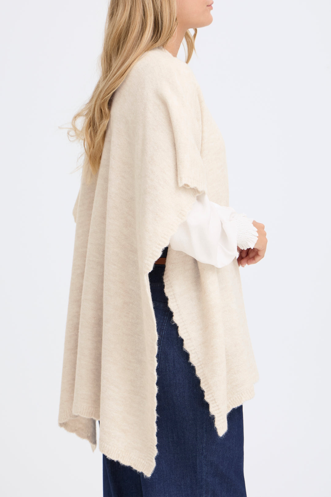 Fransa 20617677 Frelise Oatmeal Melange Shawl 1304011