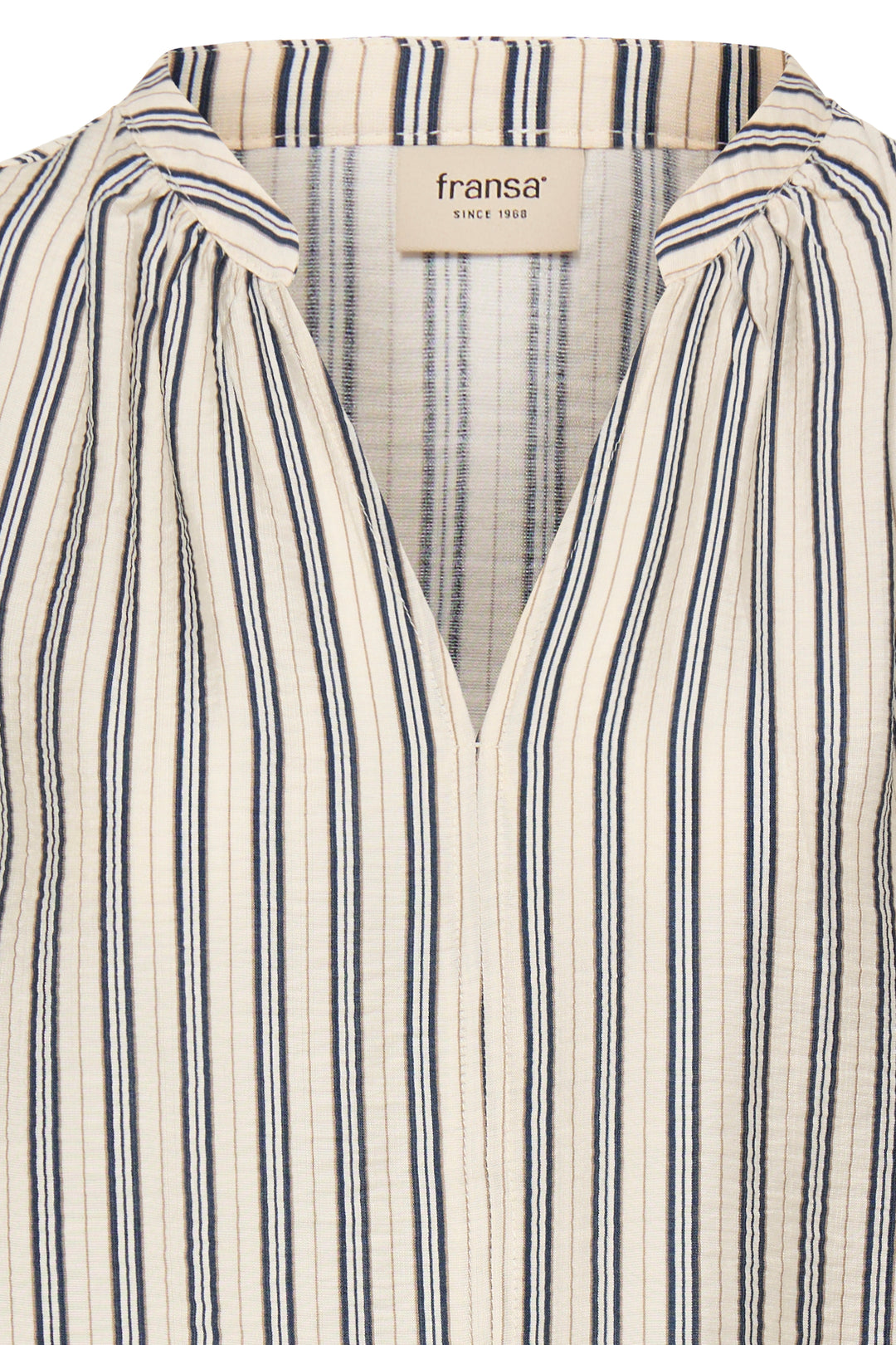 Fransa 20617807 Frkamilia Navy Strip Blouse 900007530