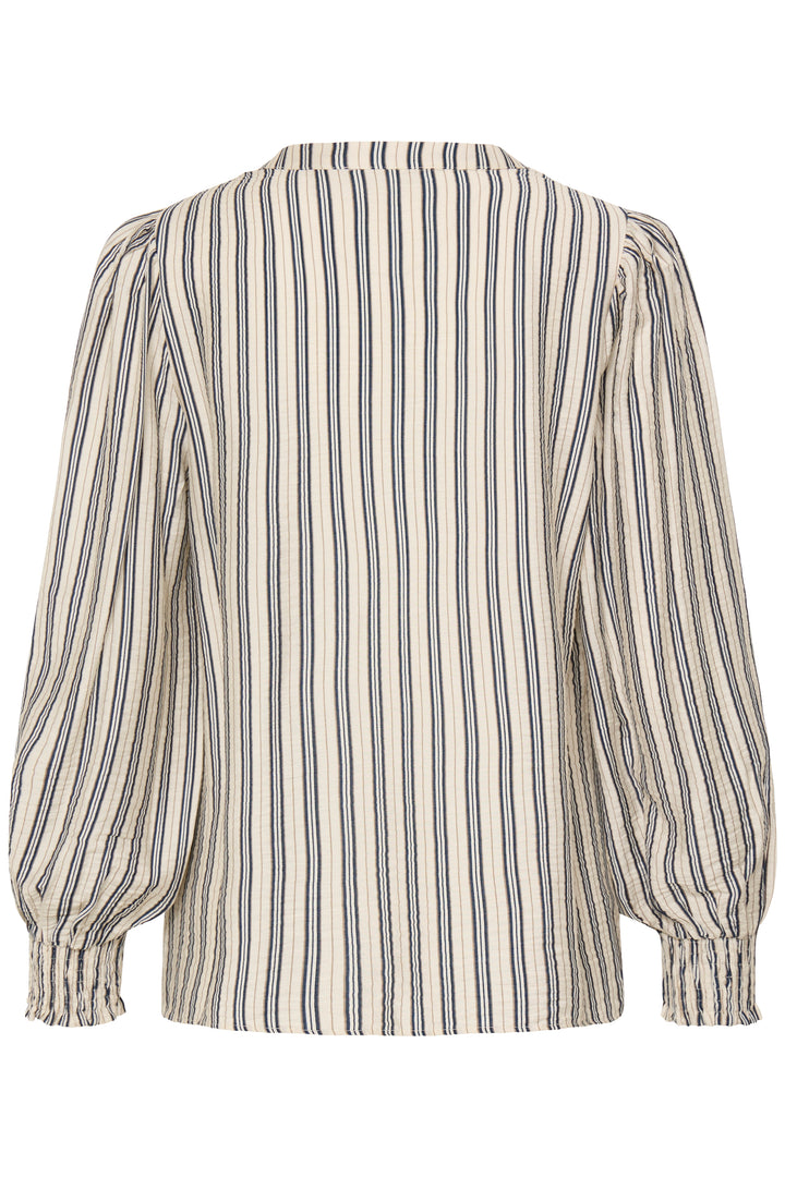 Fransa 20617807 Frkamilia Navy Strip Blouse 900007530