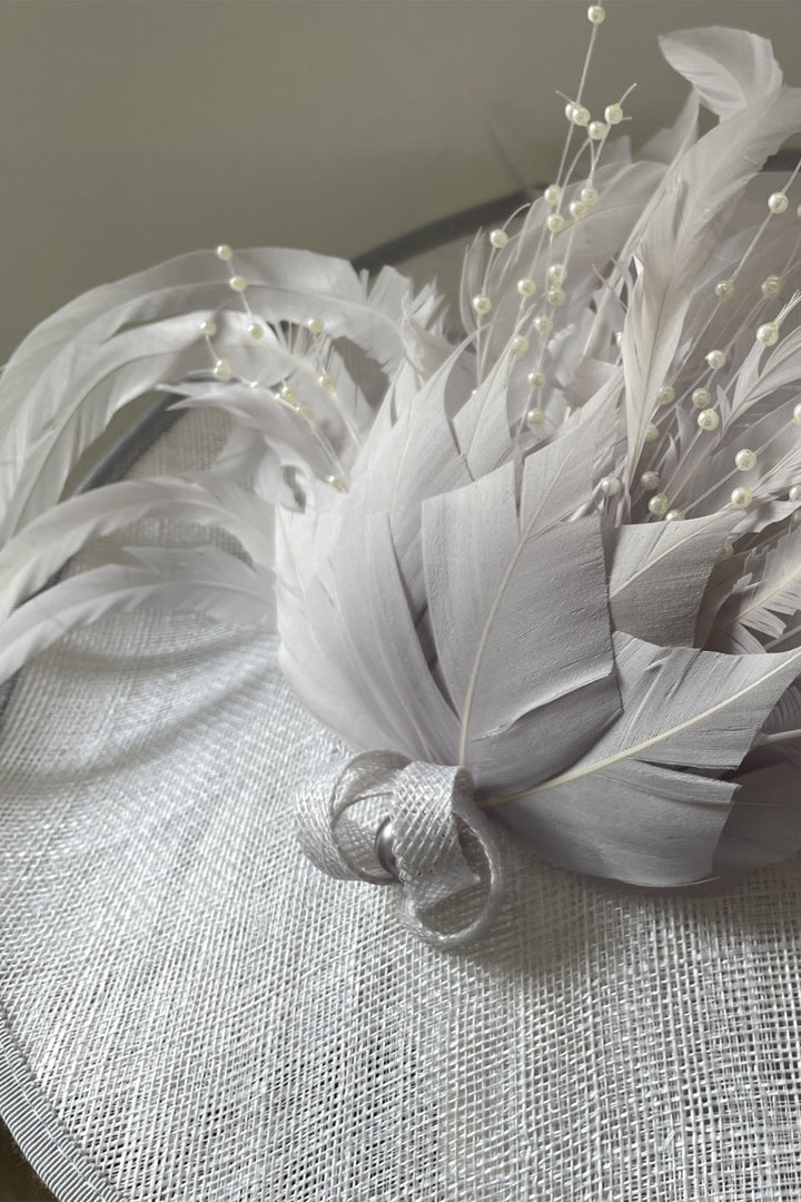 Freda Hat Hire Hatinator Silver Grey - Rouge Boutique Inverness