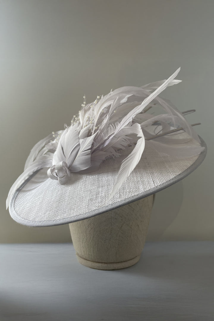 Freda Hat Hire Hatinator Silver Grey - Rouge Boutique Inverness