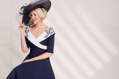 John Charles 66405P Navy and Ivory
