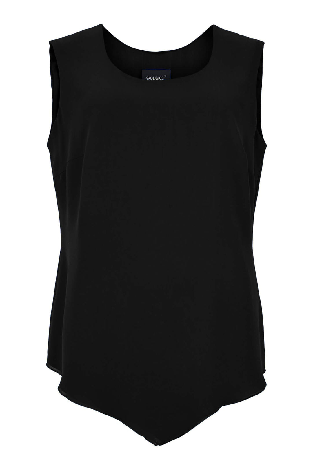 Godske 14341 Black Chiffon Vest Top - Rouge Boutique