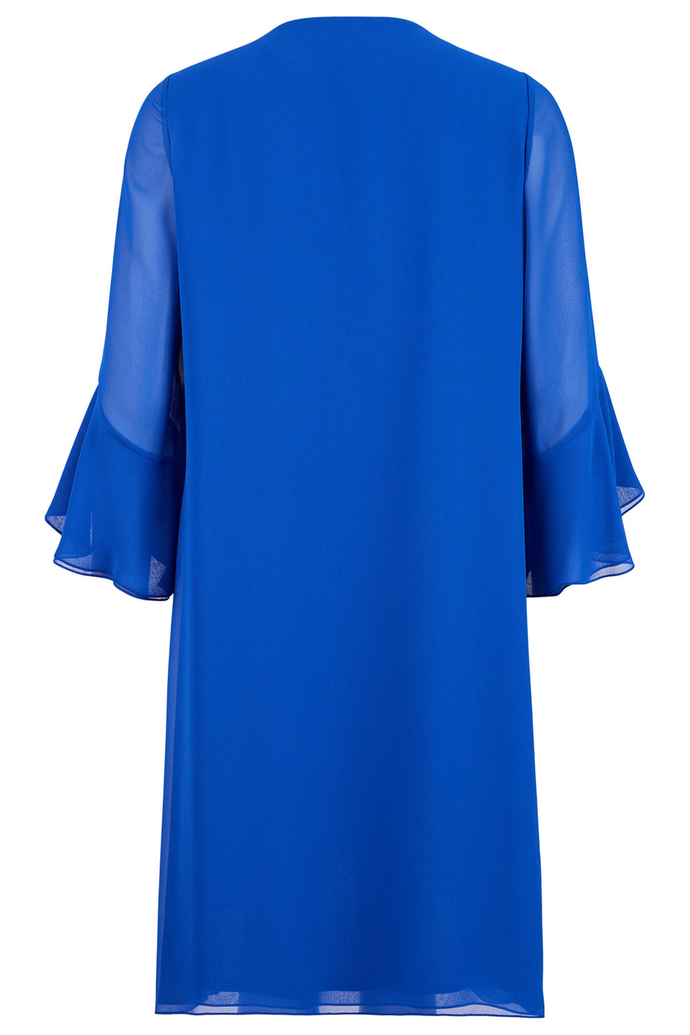 Godske 18766 4086 6801 Royal Blue V-Neck Chiffon Occasion Dress - Rouge Boutique Inverness