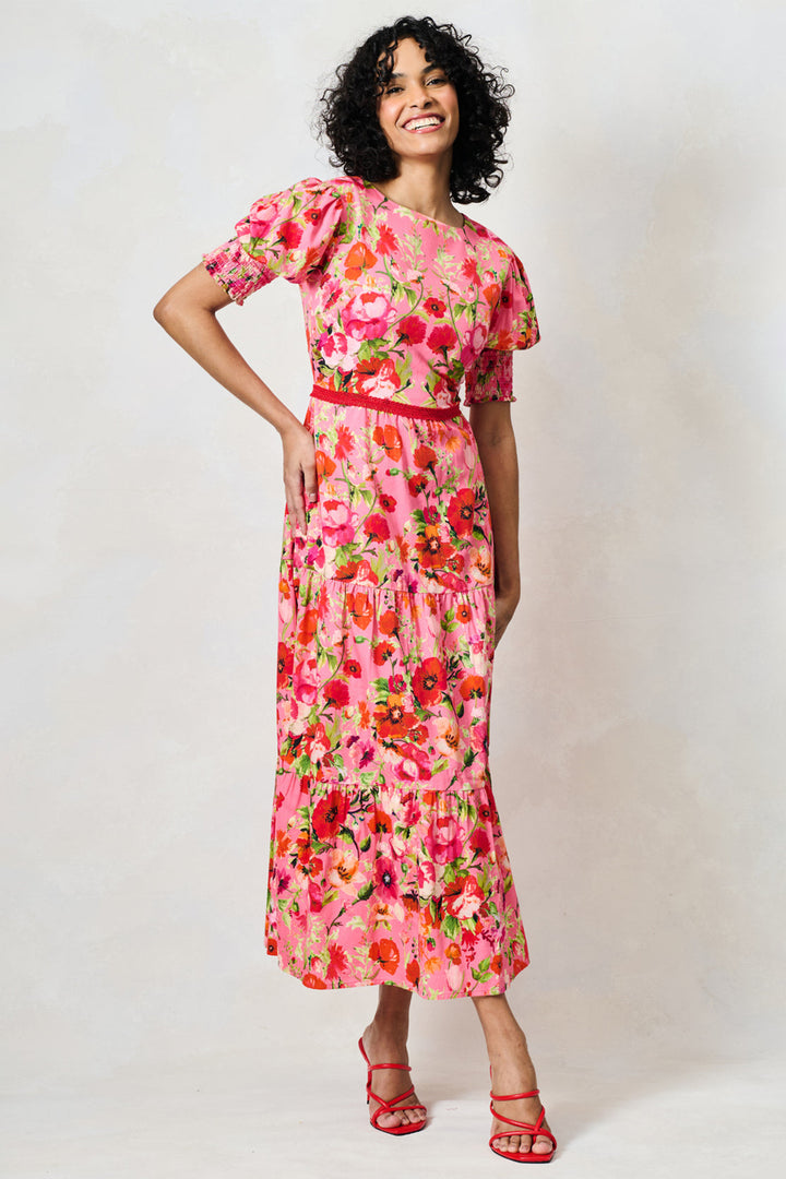 Hope &amp; Ivy Amara Floral Red Print Dress