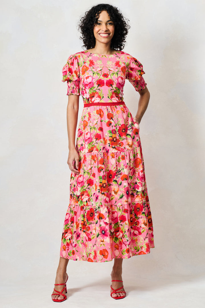 Hope &amp; Ivy Amara Floral Red Print Dress