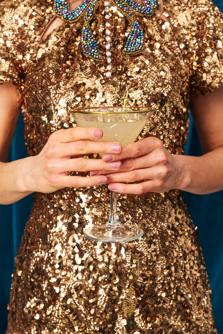 Hope &amp; Ivy Lux Gold Sequin Mini Dress 9326, sequin detail
