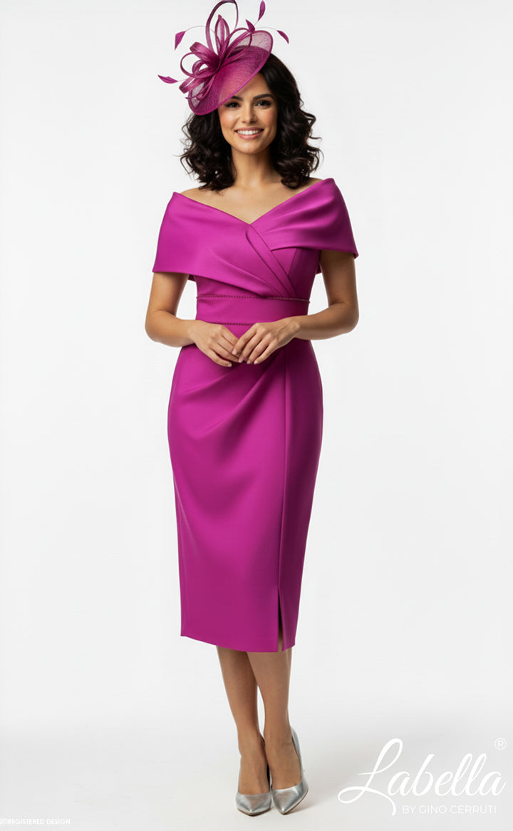 Labella Averina Dress in Candy Pink with Back Bow