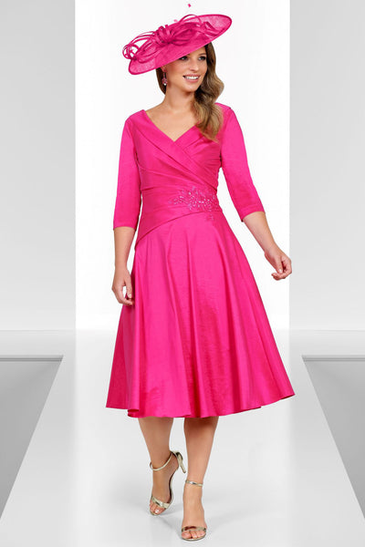Ispirato ISL822 477 Wineberry Pink A-Line Occasion Dress - Rouge Boutique Inverness