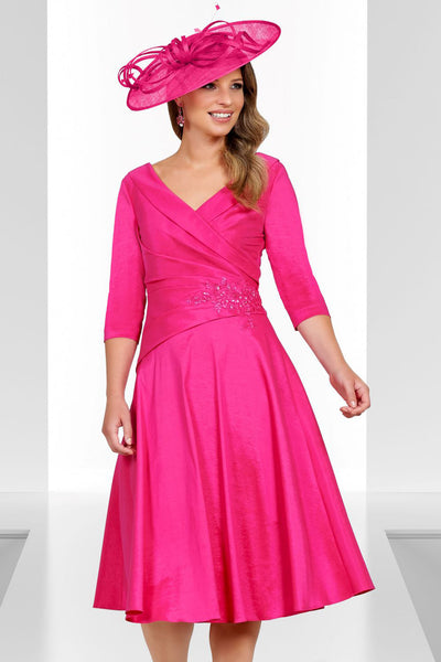 Ispirato ISL822 477 Wineberry Pink A-Line Occasion Dress - Rouge Boutique Inverness