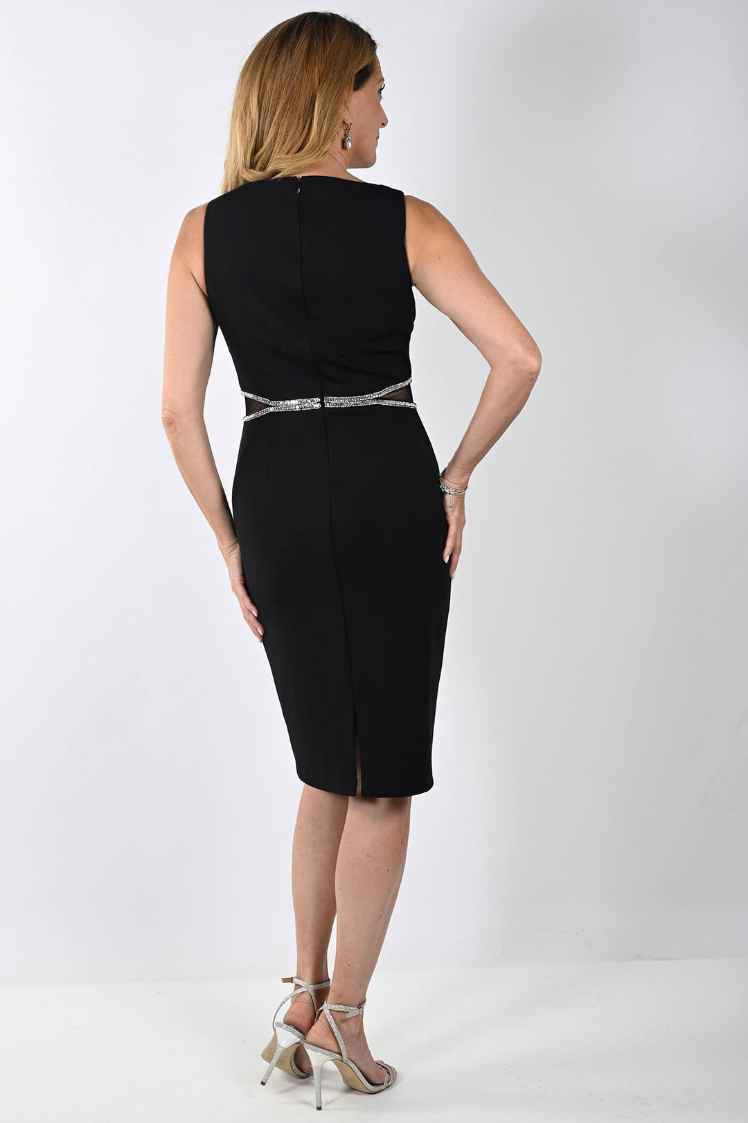 Lyman by Frank Lyman 239165 Black Cocktail Dress With Diamante Detail - Rouge Boutique