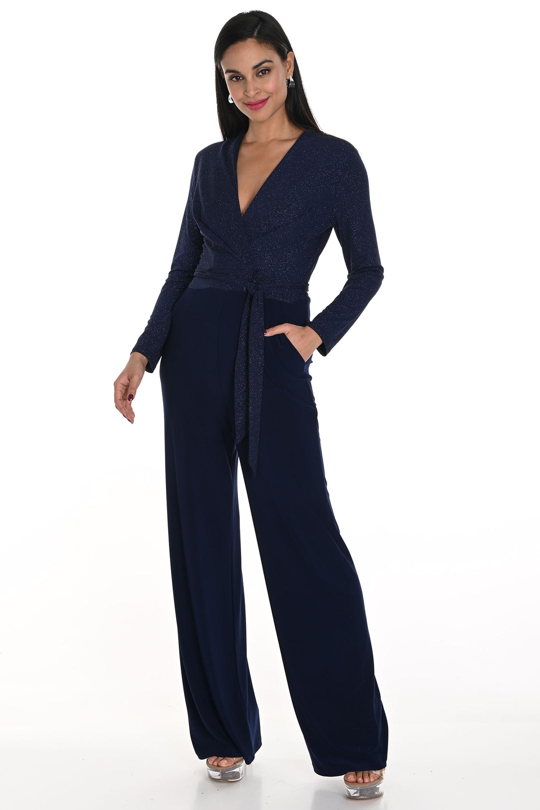Lyman By Frank Lyman 249180 Navy Jumpsuit - Rouge Boutique