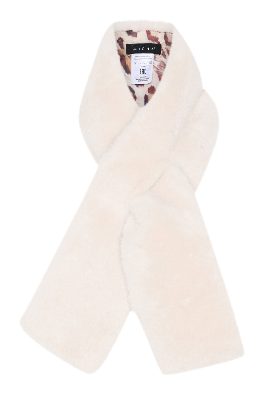 Micha Off White Wrap Scarf, front