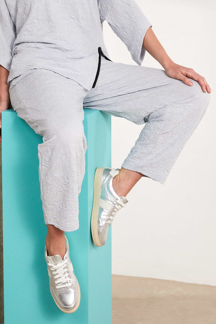 Naya NAS25-219 85 Grey Textured Trousers - Rouge Boutique