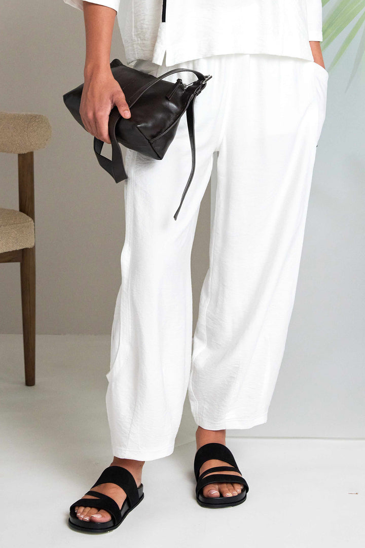 Naya NAS26153 01 White Wide Leg Trousers