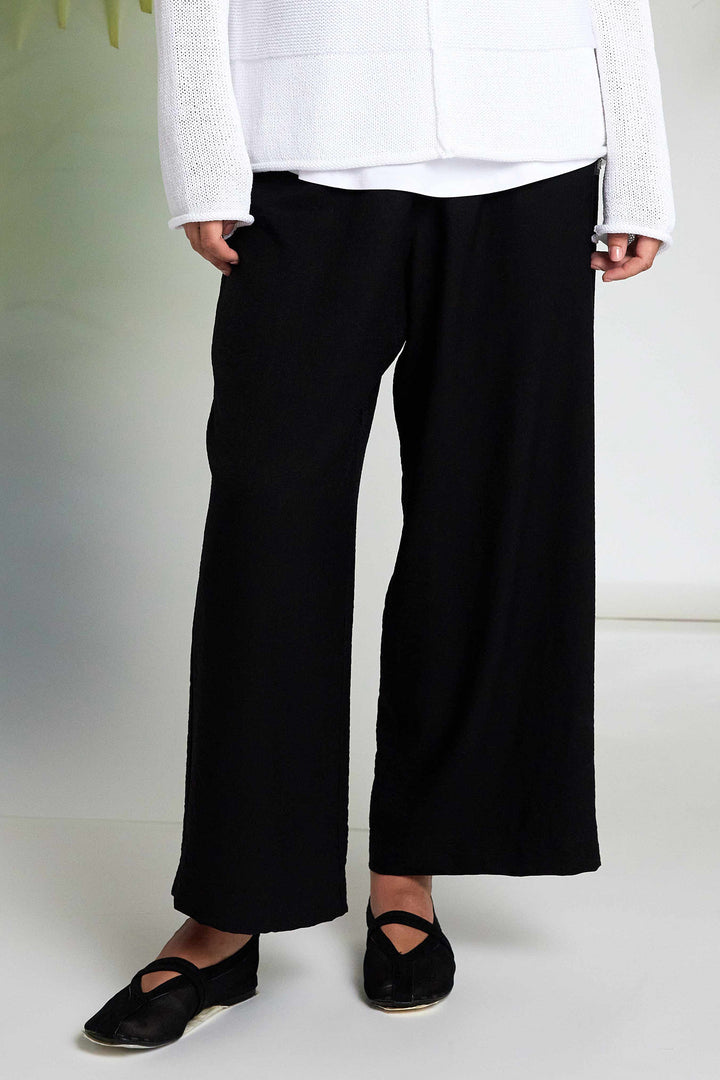 Naya NAS26154 Black Wide Leg Pull-On Trousers