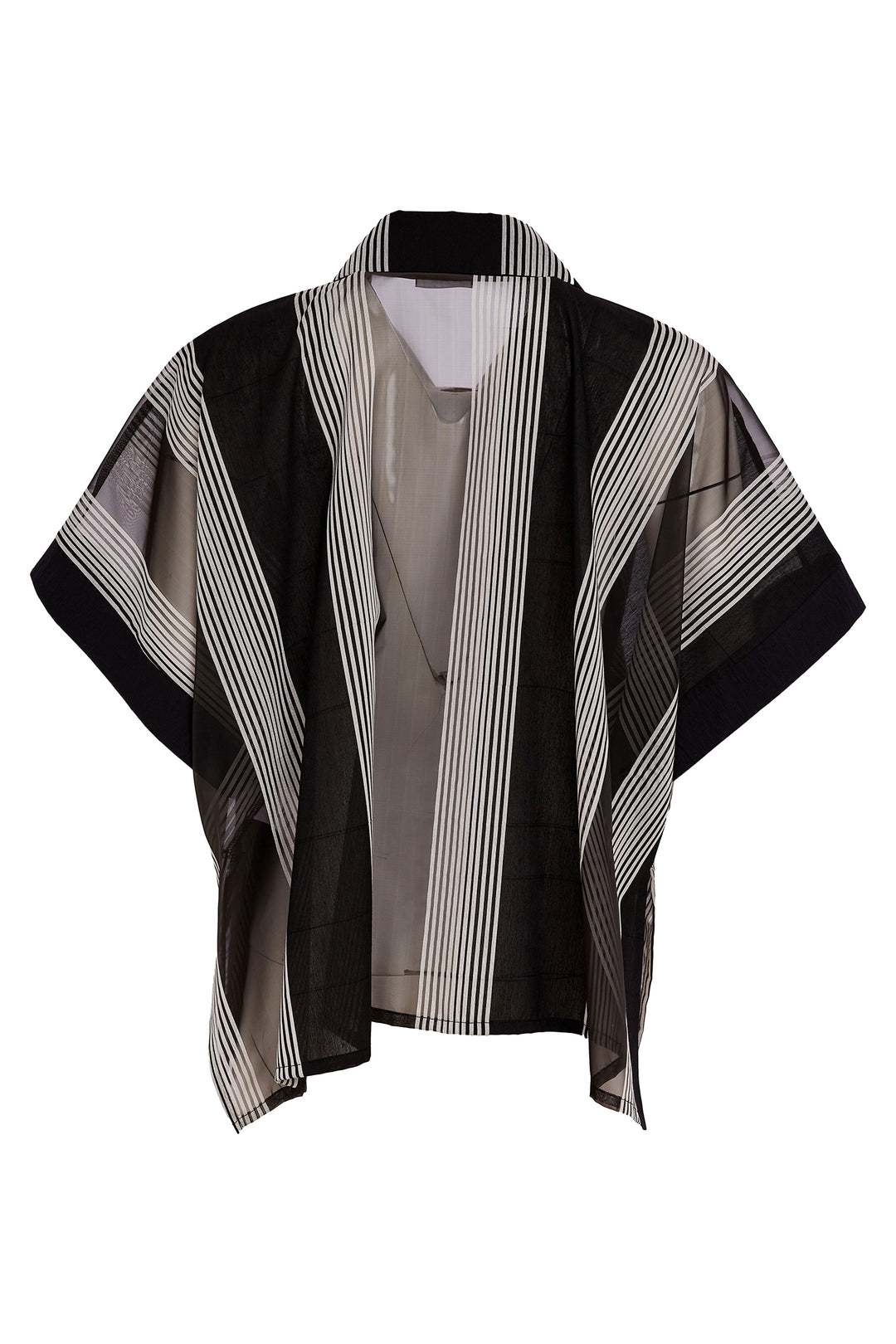 Naya NAS26255 901 Black White Stripe Organza Shirt