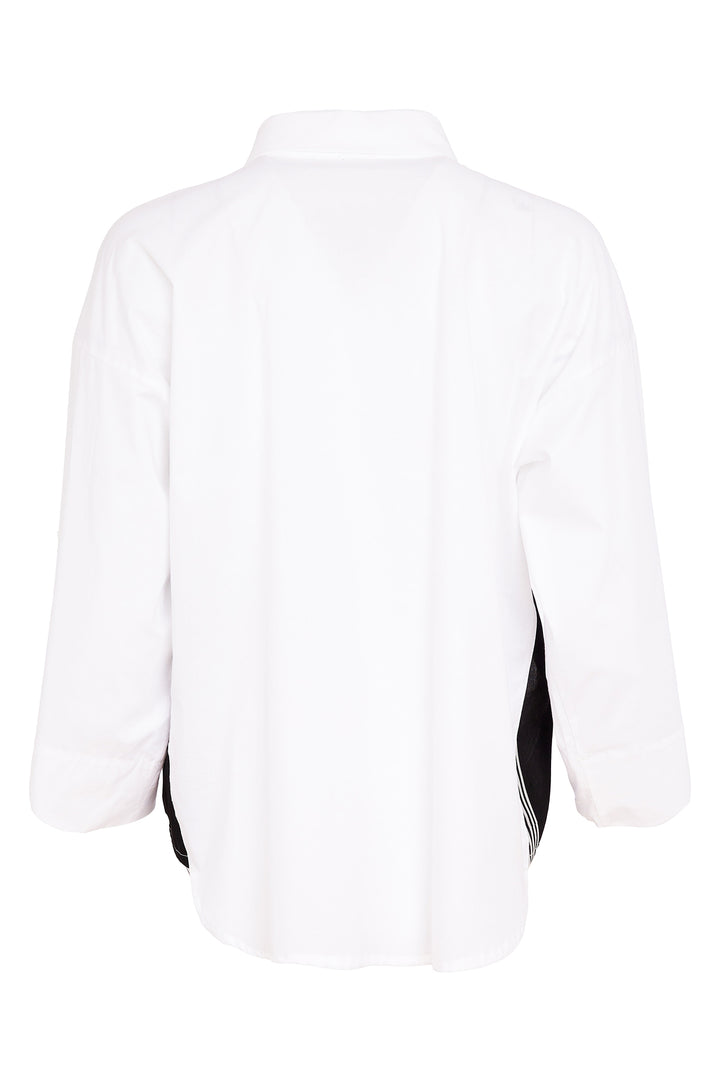 Naya NAS26256 109 White Stripe Print Shirt