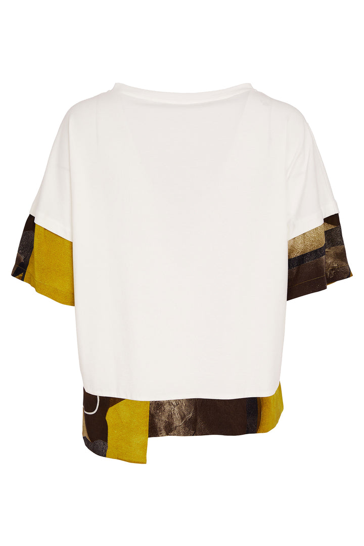 Naya NAS26262 35 White Yellow Print Top