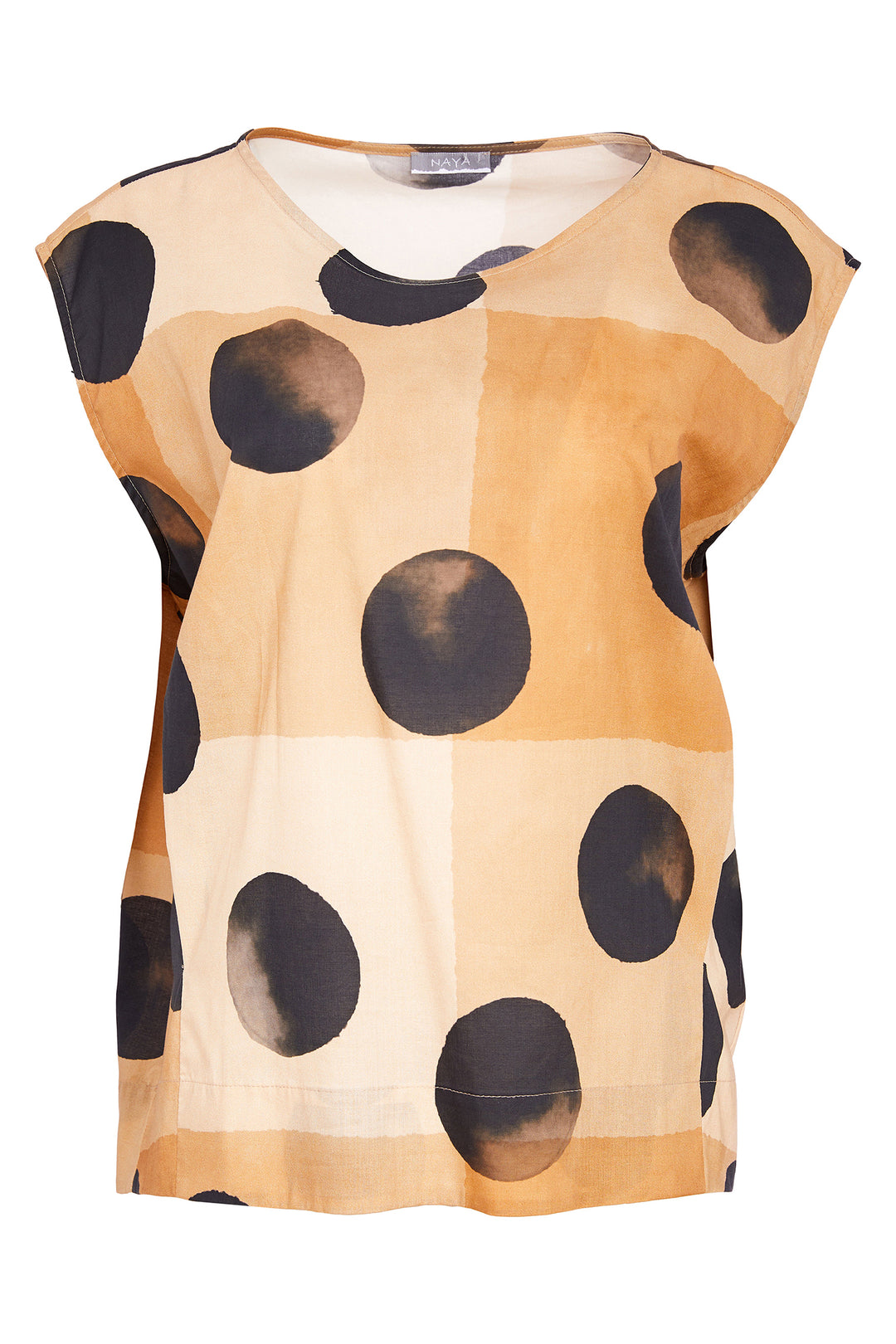 Naya NAS26277 75 Brown Spot Cap Sleeve Top
