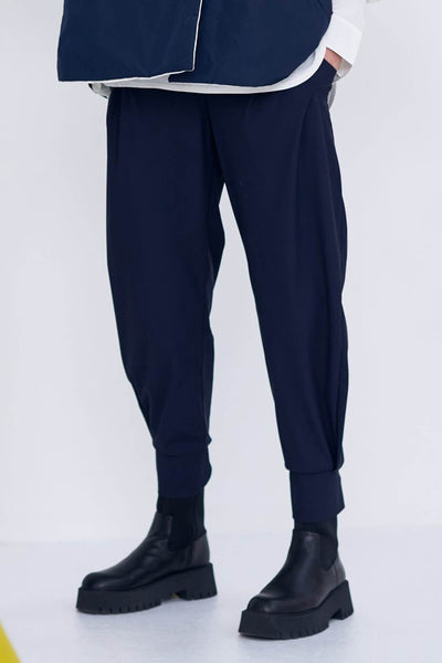 Naya NAW23101 NAVY Travel Pants Cuffed Hem - Rouge Boutique