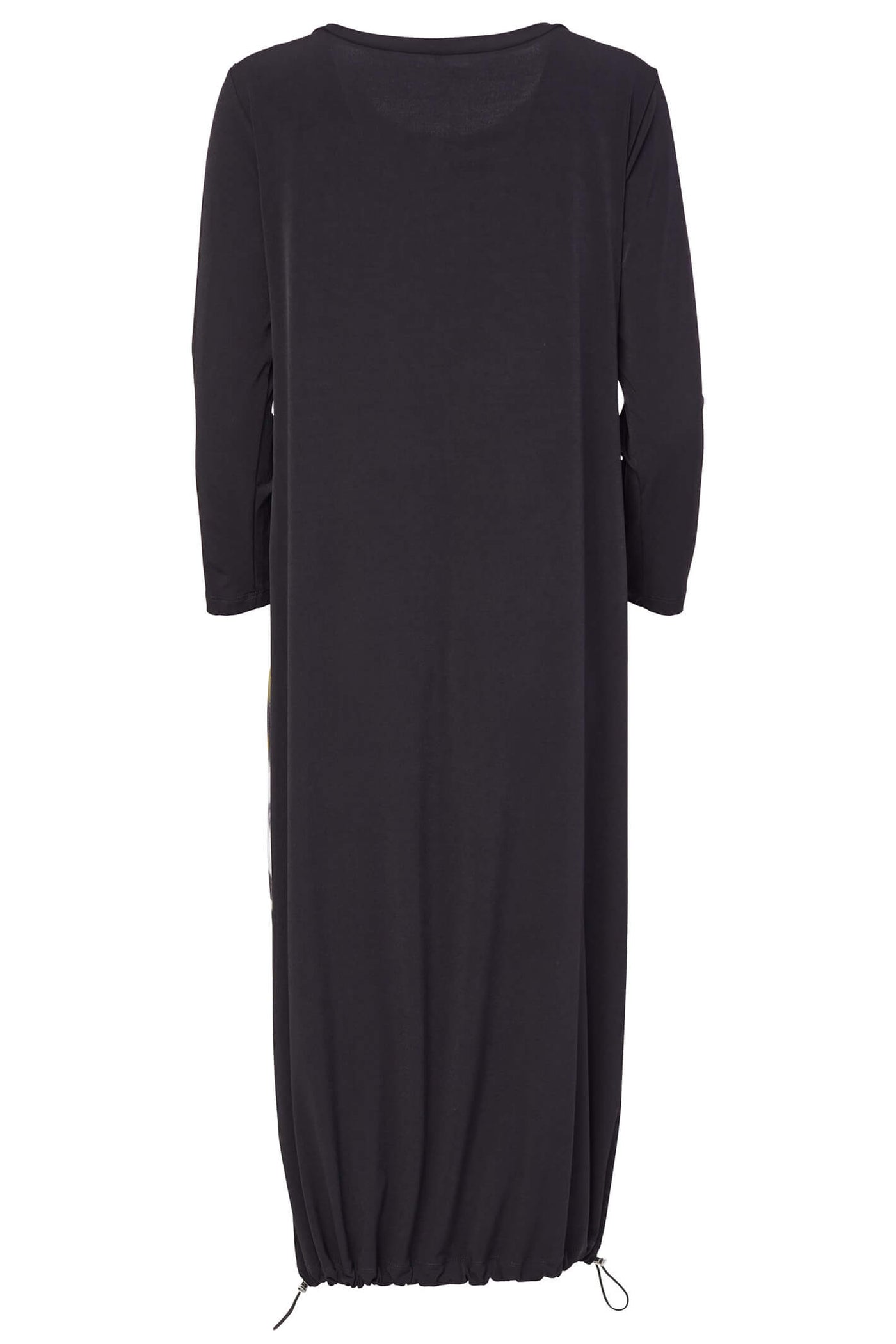 Naya NAW23163 Green Black Print Sleeved Drawstring Hem Dress - Rouge Boutique