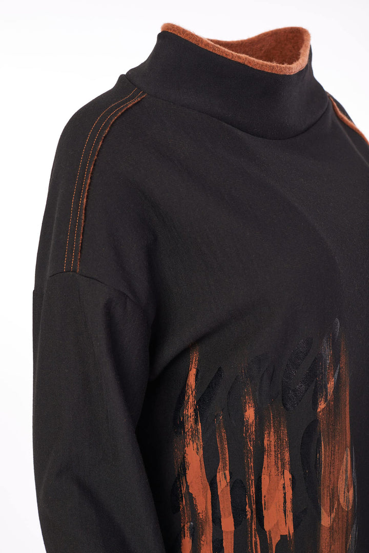 Naya NAW23211 Black Print Top - Rouge Boutique Inverness