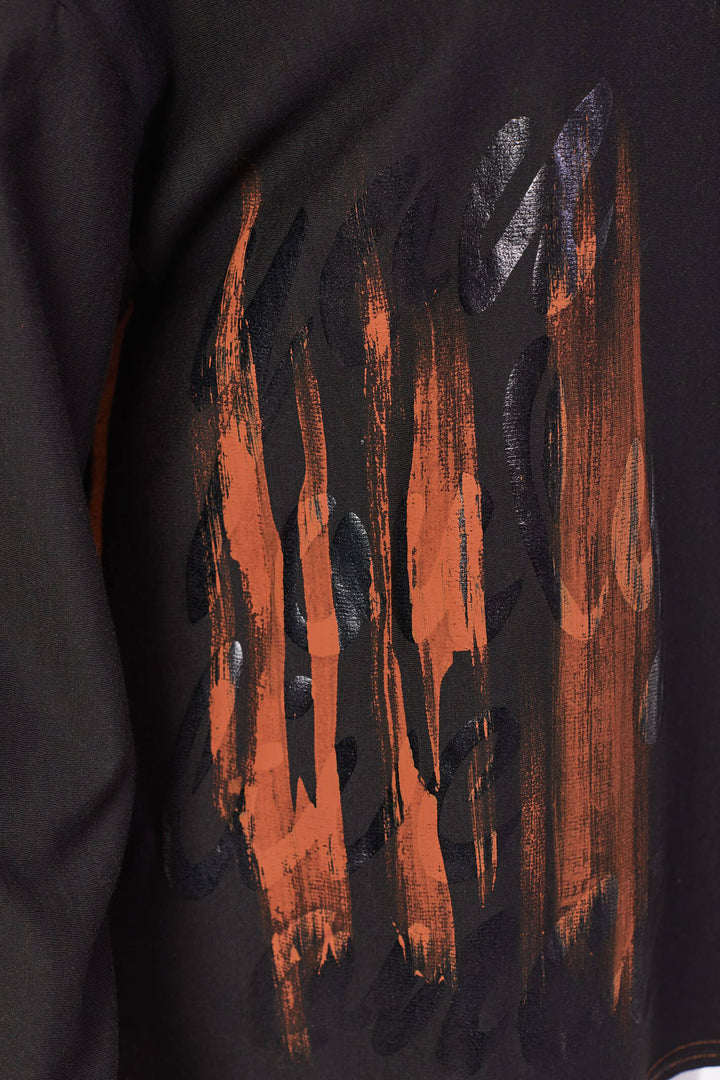 Naya NAW23211 Black Print Top - Rouge Boutique Inverness
