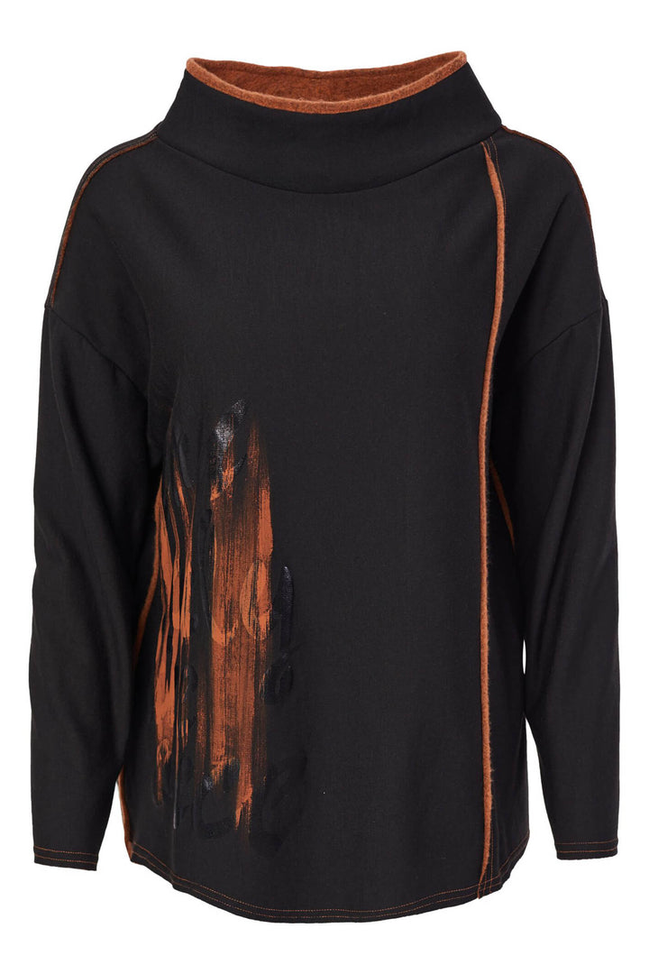 Naya NAW23211 Black Print Top - Rouge Boutique Inverness