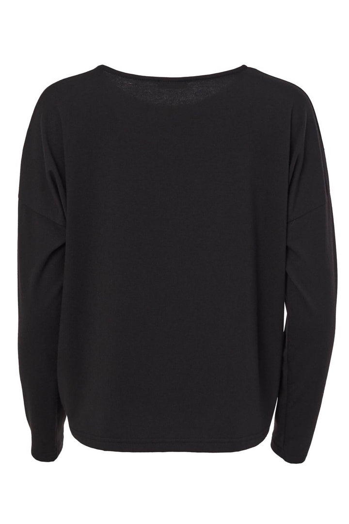 Naya NAW23214 Black Orange Print Long Sleeve Top - Rouge Boutique