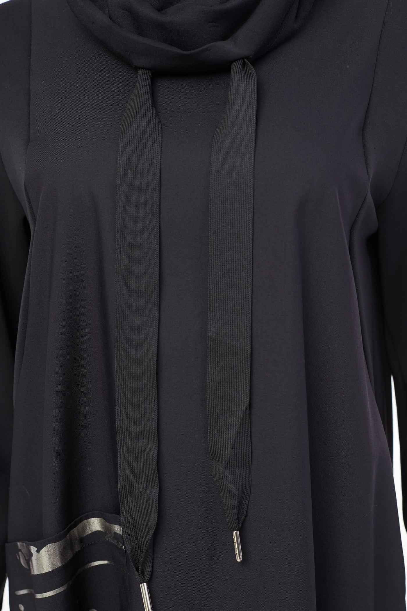 Naya NAW23217 Black Sporty Drawstring Neck Dress - Rouge Boutique