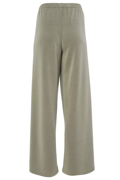 Naya NAW23220 Green Wide Legged Fleece Trousers - Rouge Boutique
