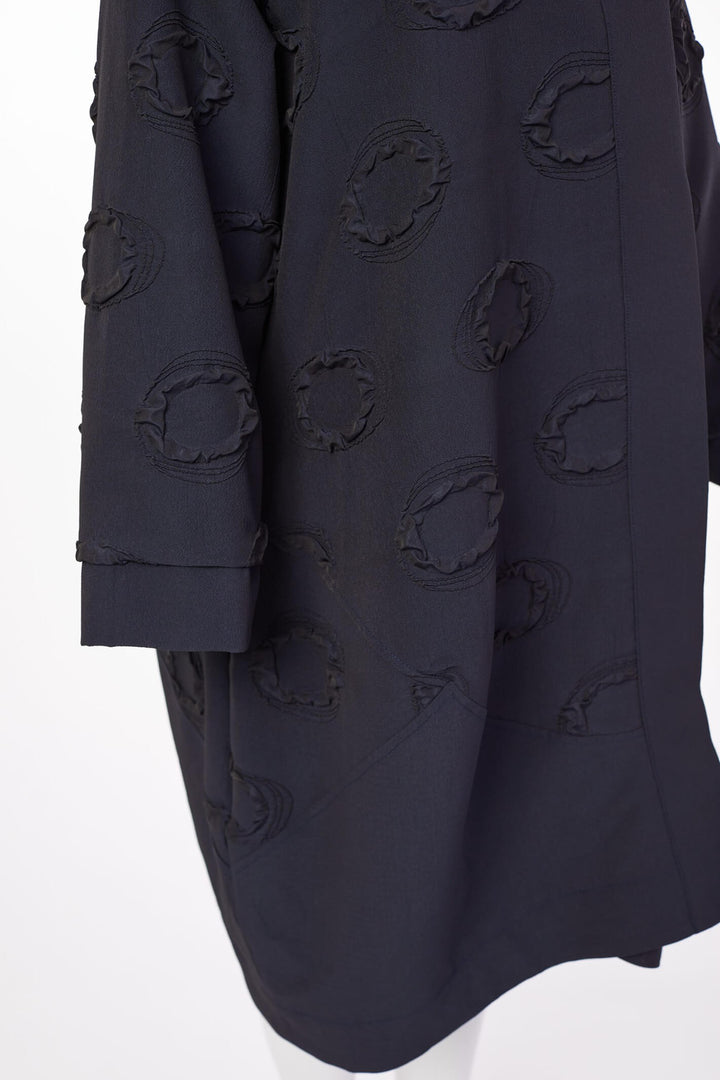 Naya NAW23296 Navy Shawl Collar Bubble Coat - Rouge Boutique