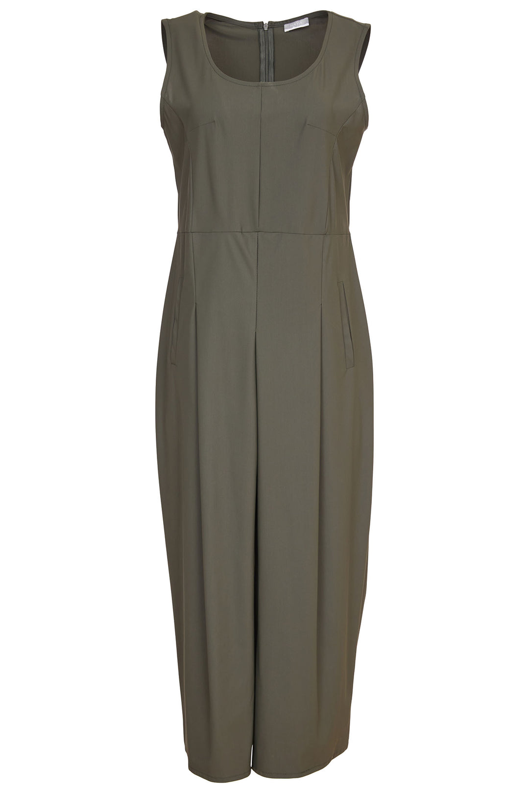 Naya NAW24-135 51 Pinafore Dress Khaki Green - Rouge Boutique Inverness
