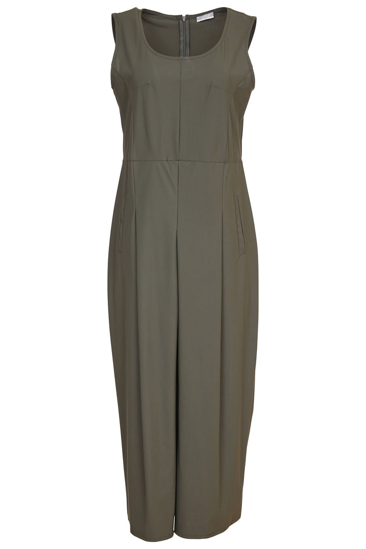 Naya NAW24-135 51 Pinafore Dress Khaki Green - Rouge Boutique Inverness