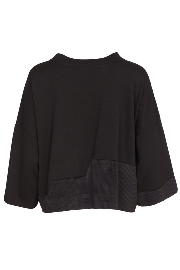 Naya NAW24-185 09 Corduroy Top Black - Rouge Boutique Inverness