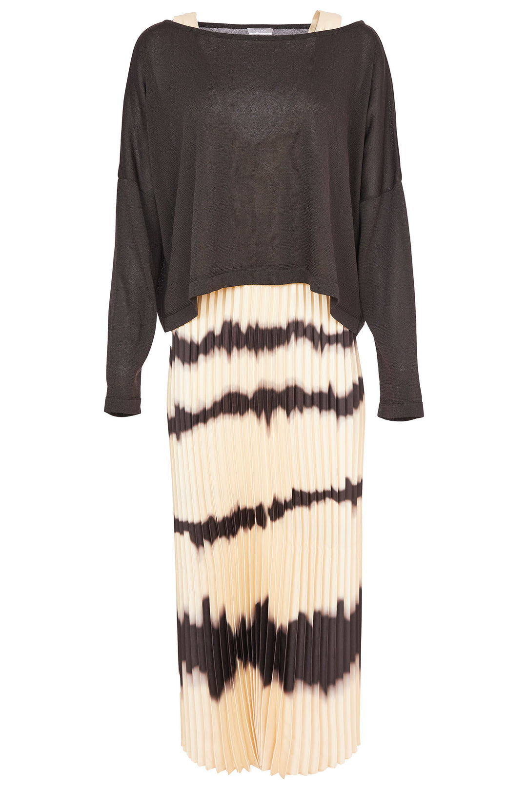 Naya NAW24-204 913 Two-Piece Dress Black Cream - Rouge Boutique Inverness