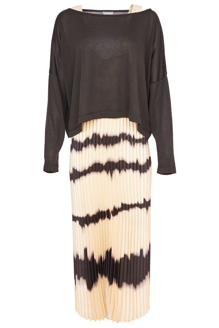 Naya NAW24-204 913 Two-Piece Dress Black Cream - Rouge Boutique Inverness