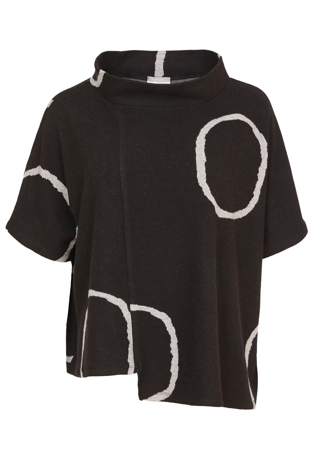 Naya NAW24-210 985 Circle Top Black Off-White - Rouge Boutique Inverness