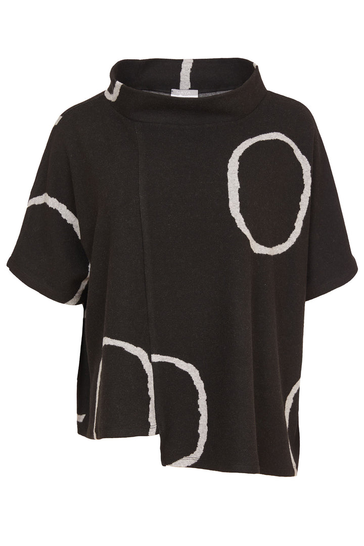 Naya NAW24-210 985 Circle Top Black Off-White - Rouge Boutique Inverness
