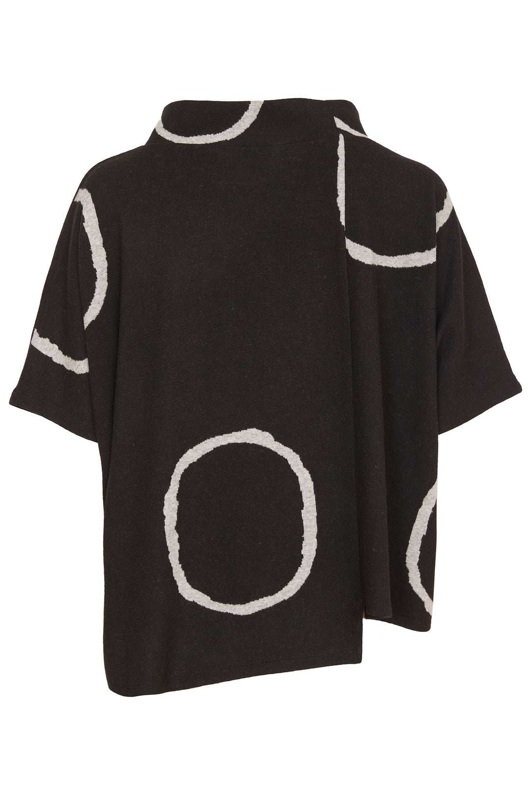 Naya NAW24-210 985 Circle Top Black Off-White - Rouge Boutique Inverness