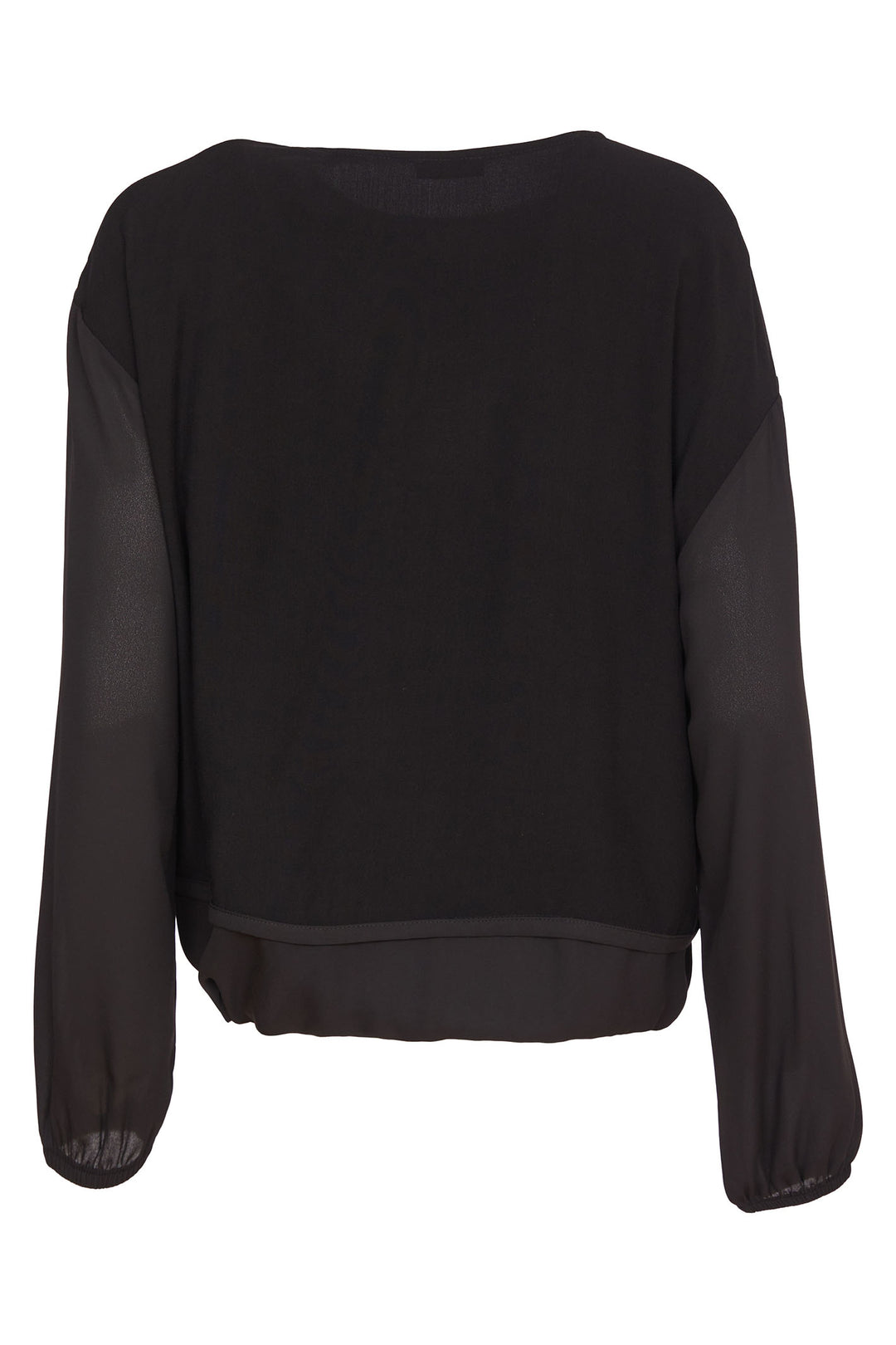 Naya NAW24-252 913 Check Print Top Black Cream - Rouge Boutique Inverness