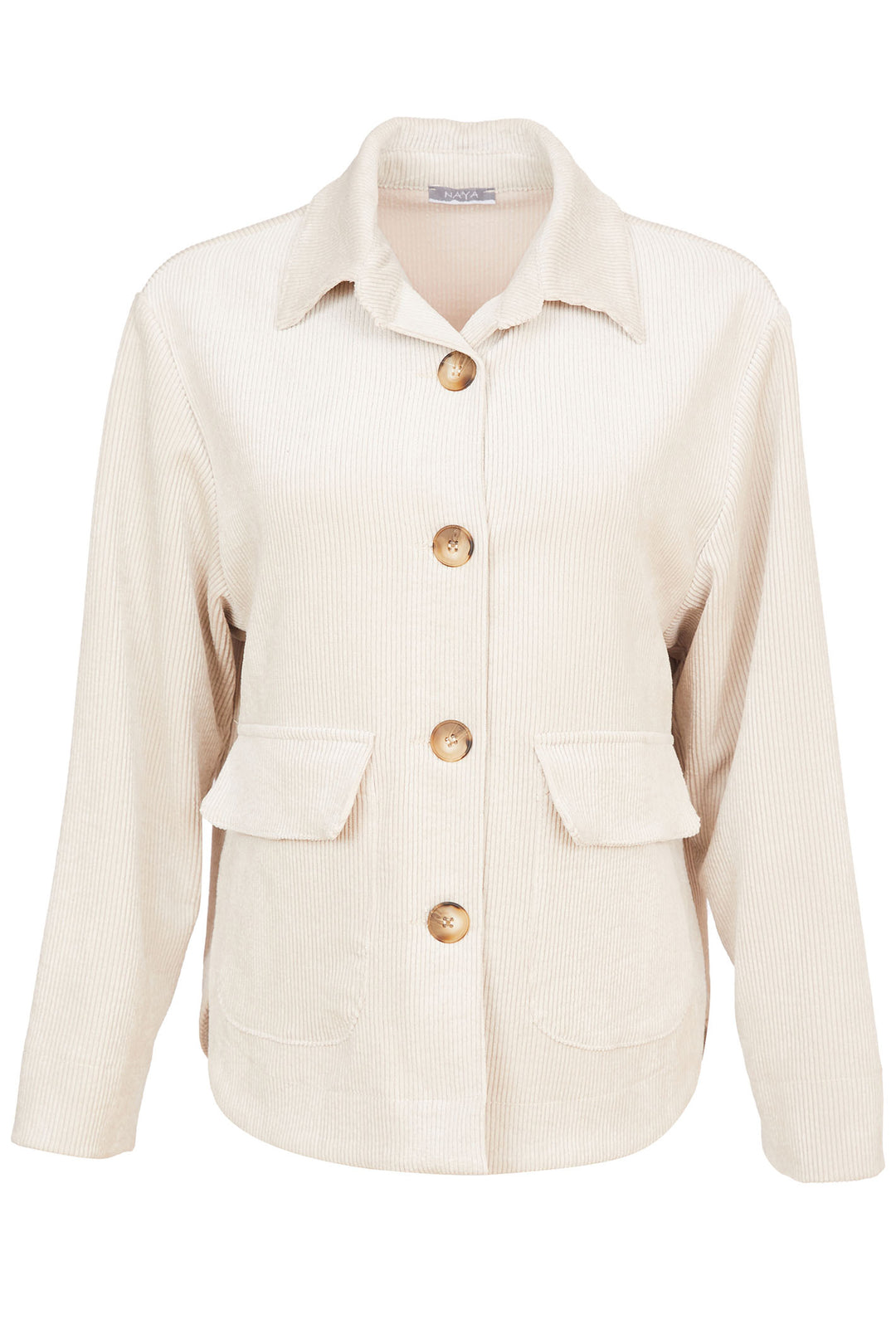 Naya NAW24-258 15 Corduroy Jacket Cream - Rouge Boutique Inverness