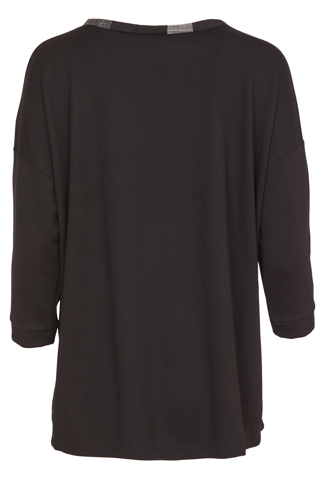 Naya NAW24-292 908 Check Top Black Grey - Rouge Boutique Inverness
