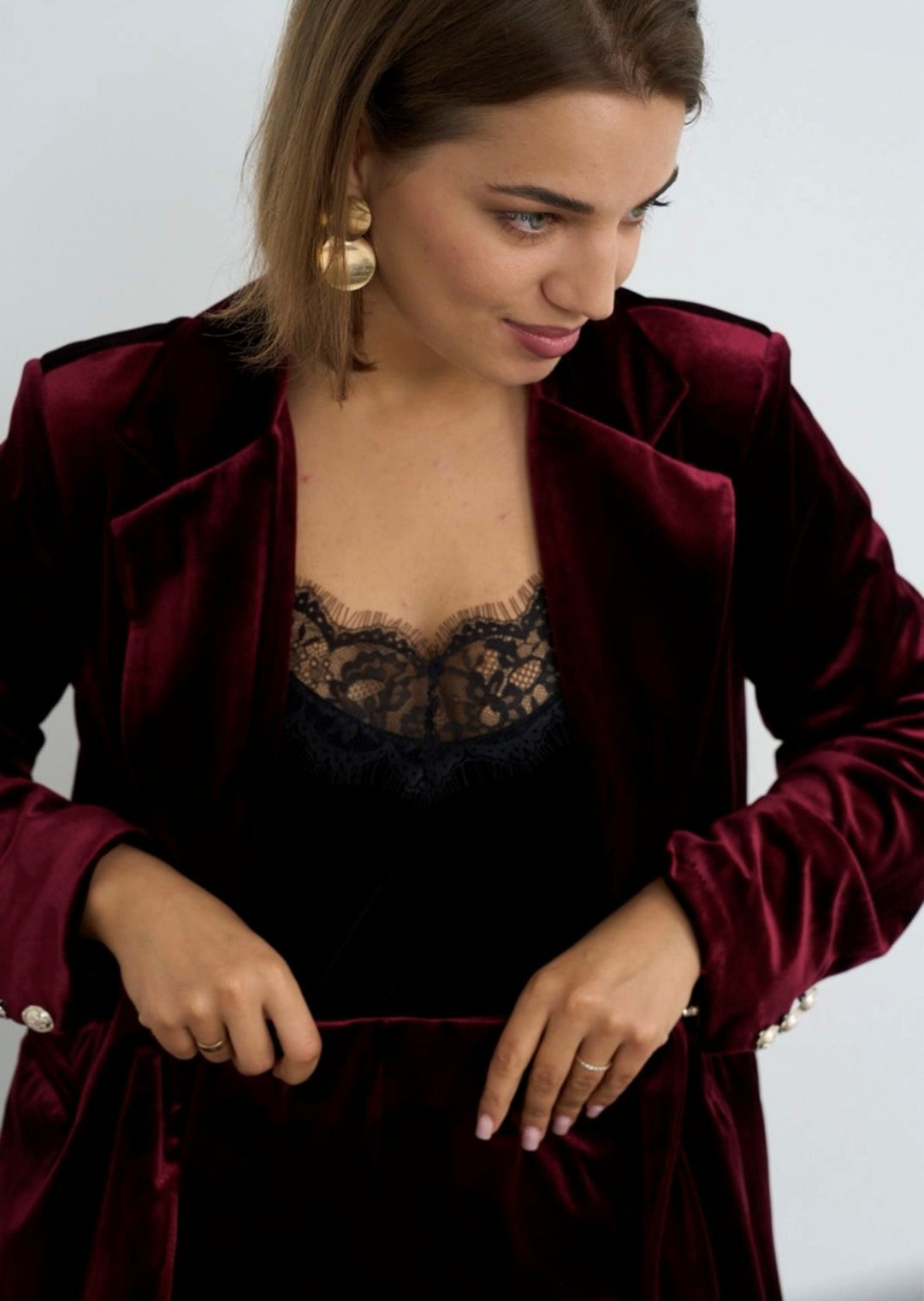 The Rouge Collection Carla Black Lace And Velvet Cami