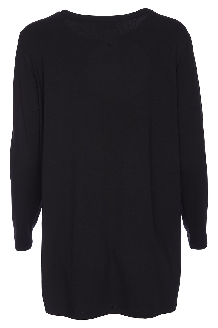 Ora ORW25107 Black Khaki Tunic Top 599