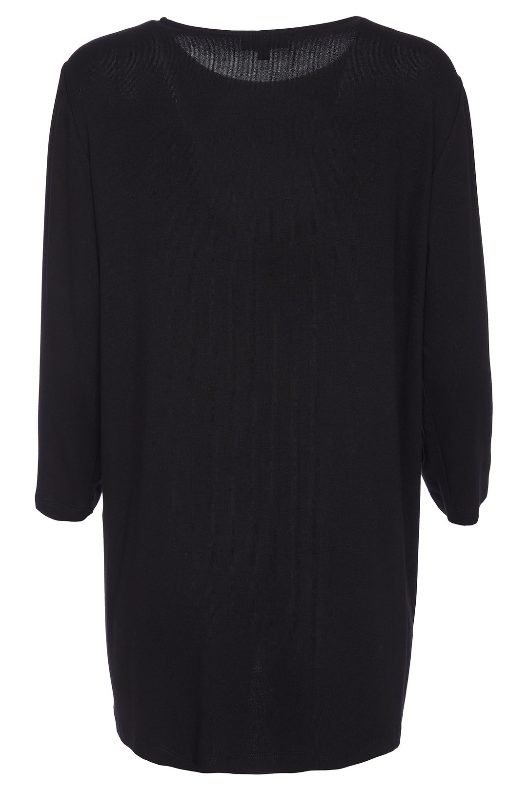 Ora ORW25114 Black Metallic Panel Knitted Tunic Top 908