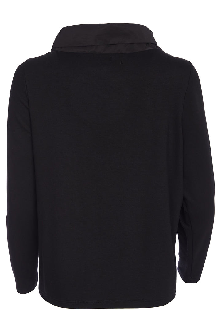 Ora ORW25133 Black Angled Collar Top 909