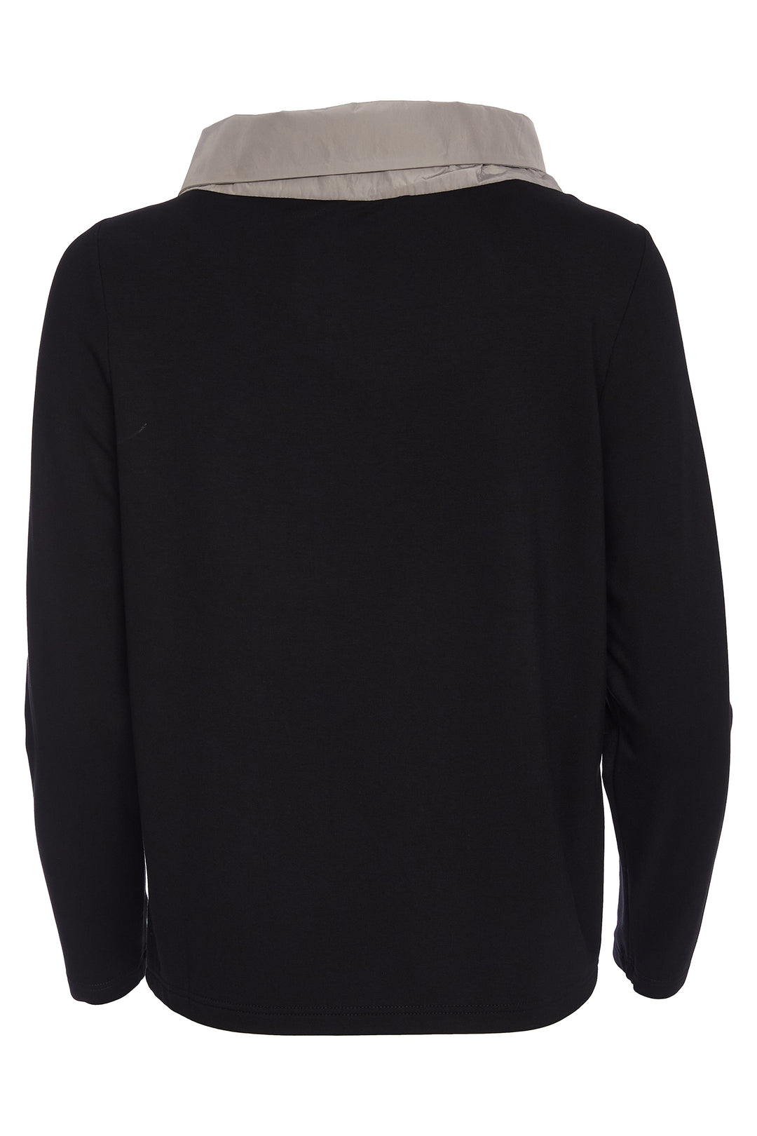 Ora ORW25133 Black Contrast Collar Top 977