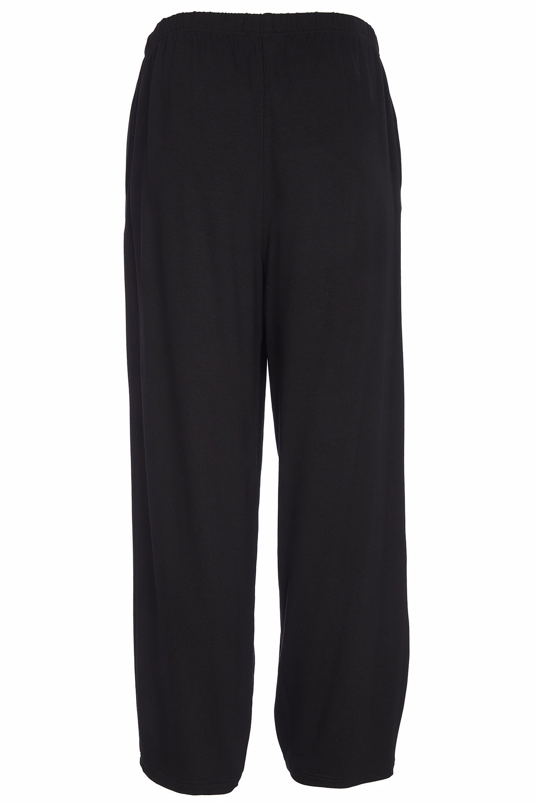 Ora ORW25134 Black Wide Leg Pull-On Trousers With Metallic Trim 909